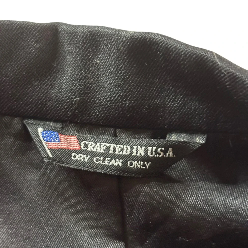 Raffinati Double Breasted Blazer Mens Black Striped Peak‎ Lapel Formal Classic